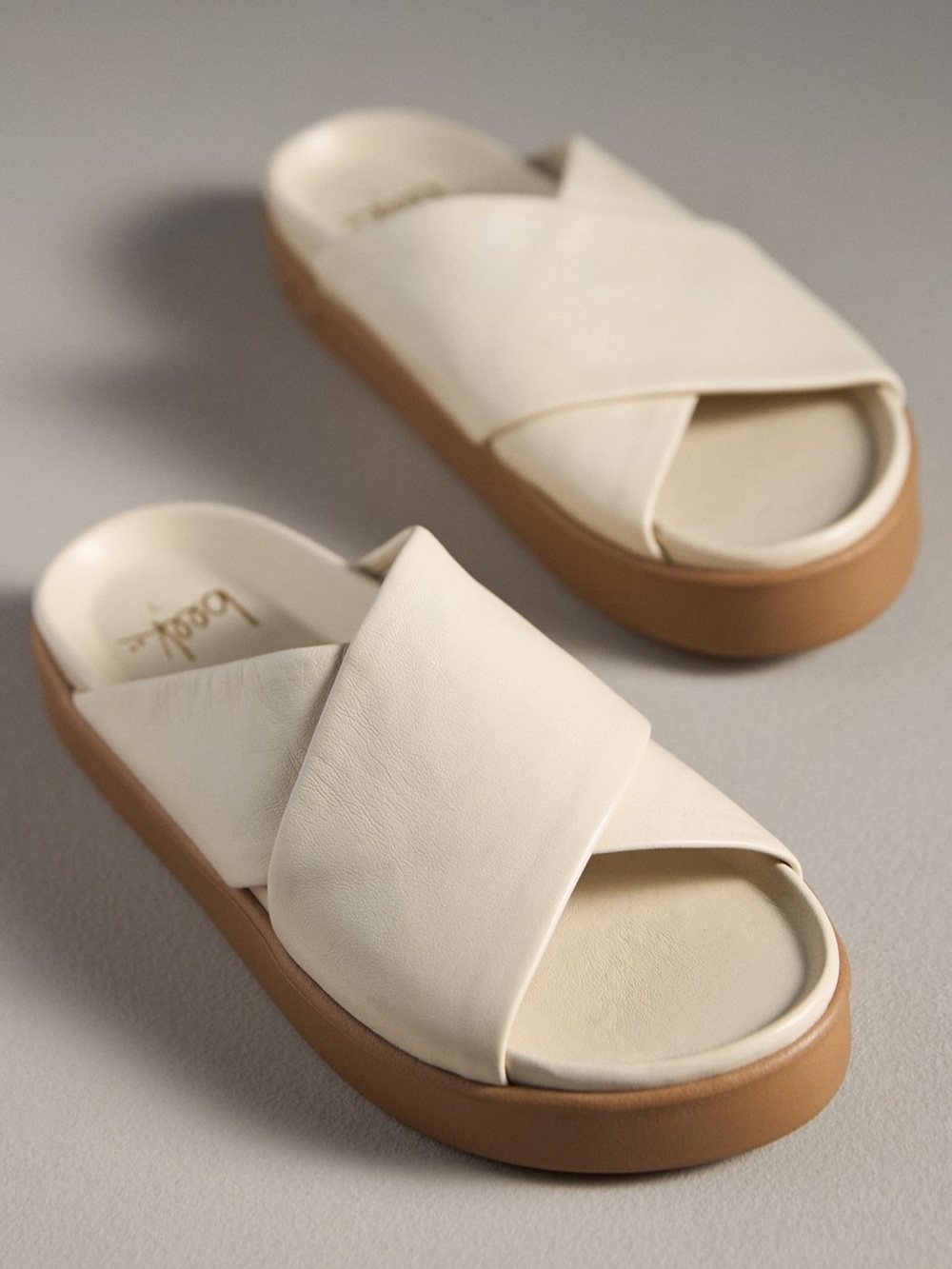 beek Hen Leather Platform Slide Sandals size 8